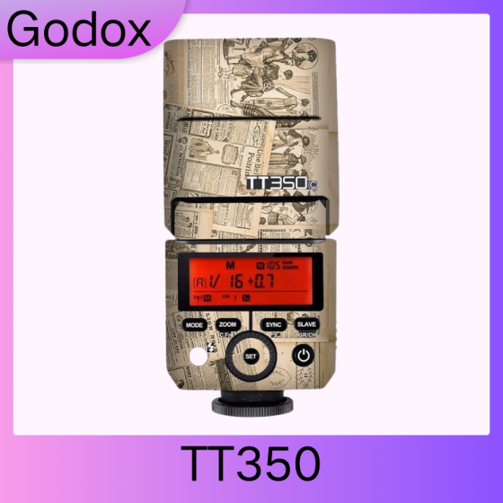 Flash Godox TT350  - Pele câmera, adesivo câmera - com alta resistência a arranhões, à prova d'água e com design elegante.